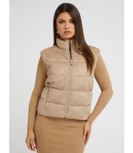 Gilet GUESS Steppweste Velourslederimitat Summerclay