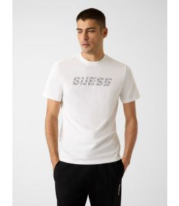 T-Shirt GUESS Logo Print Salt White