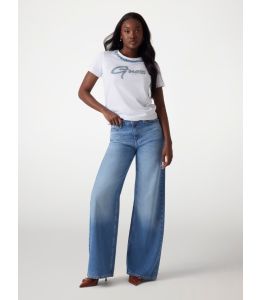 T-Shirt GUESS Logoprint Weiß