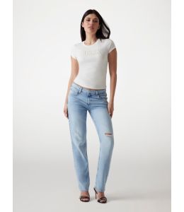 T-Shirt GUESS Frontlogo Weiß