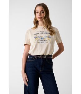 T-Shirt GUESS Bedruckt Beige