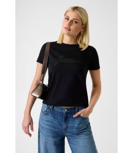 Boxy T-Shirt GUESS Logo Schwarz