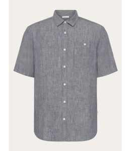 Kurzarmhemd KNOWLEDGE COTTON APPAREL Custom Fit Vintage Indigo