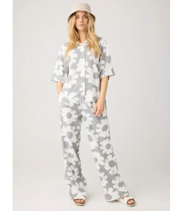 Hose KNOWLEDGE COTTON APPAREL Posey Leinen Grey