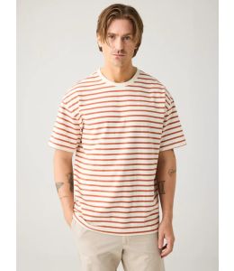 Shirt KNOWLEDGE COTTON APPAREL Loose Striped T-Shirt