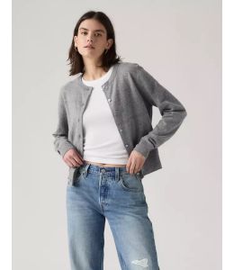Weste LEVI´S® Rundhals-Cardigan Dark Heather Gray