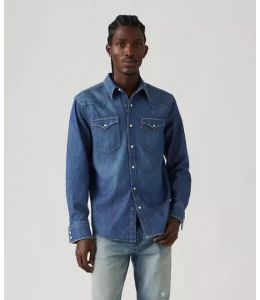 Jeanshemd LEVI´S® Barstow Standard Fit Westernhemd Riverside Dark Wash