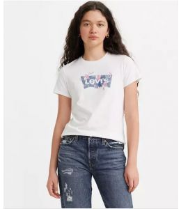 T-Shirt LEVI`S® Das Perfekte Batwing Tropical Flower Fill Bright White