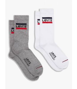 Socken LEVI'S® Regular Cut Sportswear Socks 2er Pack White/Grey