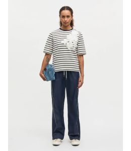 T-Shirt MADS NØRGAARD Malle Vanilla Ice Sky Captain