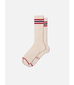 Socken NUDIE JEANS Men Tennis Socks Retro Offwhite/Red