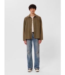 Hemdjacke NUDIE JEANS Buddy Herringbone Chore Jacket Olive