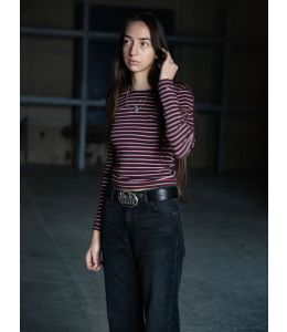 Langarmshirt NUDIE JEANS Jessy Striped Rib Multi