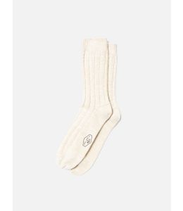 Socken NUDIE JEANS Men Broad Rib Socks Ecru