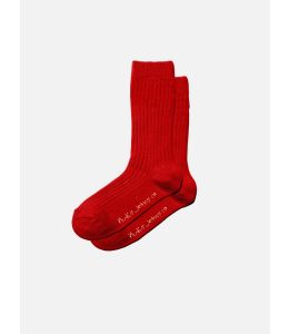 Socken NUDIE JEANS Women Cotton Ribbed Socks Reds