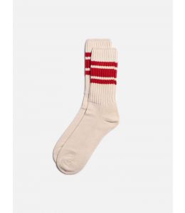 Socken NUDIE JEANS Men Vintage Sport Socks Offwhite Red