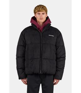 Velour Pufferjacke PEGADOR Sidan Black White