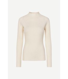 Merinowolle Rippstrickpullover SAMSØE & SAMSØE Sahelvia Turtledove