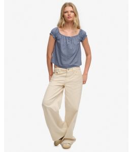Top SUPERDRY Top mit Halbknopfleiste