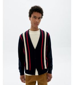 Strick Cardigan THINKING MU Creed Navy