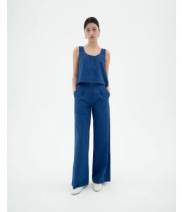 Hose THINKING MU Seersucker Manolita Blue