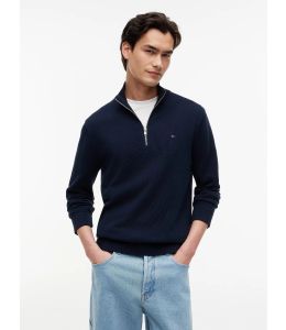 Reißverschluss-Pullover TOMMY HILFIGER Dark Night Navy