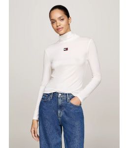 Rollkragen Langarmshirt TOMMY HILFIGER Ancient White