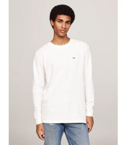 Waffelstrick-Langarmshirt TOMMY HILFIGER Ancient White