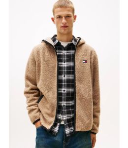 Teddy-Fleece Zip Hoodie TOMMY HILFIGER Coastal Taupe