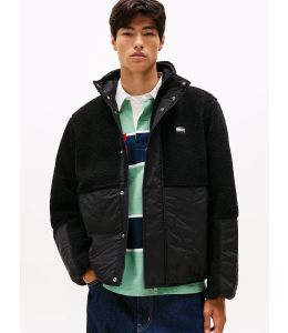 Steppjacke mit Teddy-Fleece TOMMY HILFIGER Black