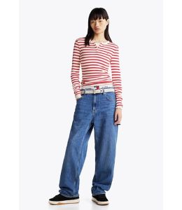 Langarmshirt TOMMY HILFIGER Red-White Stripe