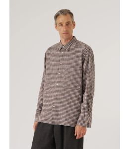 Hemd UNIVERSAL WORKS Madison Check Station Shirt Brown