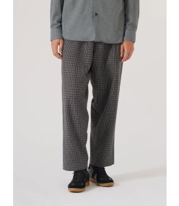Oxford Pant UNIVERSAL WORKS Houndstooth Wool Mix Charcoal