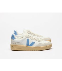Sneaker VEJA V-90 Leather White Aqua Natural Men