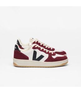 Sneaker VEJA V-10 Leather White Black Amarante Men