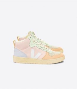 Sneaker VEJA V-15 Leather Petale White Multico Woman