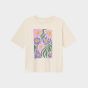 T-Shirt DEDICATED Vadstena Daisy Block Oat White