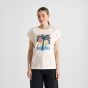 T-Shirt DEDICATED Visby Beach Palm Off-White