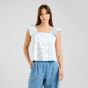 Top DEDICATED Furusund Poplin Wonky Beach Skyway Blue
