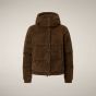 Cord Pufferjacke SAVE THE DUCK Nadege Soil Brown