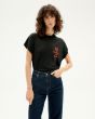 T-Shirt THINKING MU 2 Hearts Patch Black