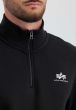 Sweater ALPHA INDUSTRIES Half Zip Sweater SL Black