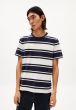 T-Shirt ARMEDANGELS Joschaa Stripes Night Sky Off White