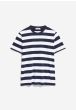 T-Shirt ARMEDANGELS Bahaar Stripes Night Sky White