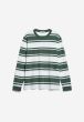 Longsleeve ARMEDANGELS Joschkaa Stripes Boreal Green Off White