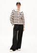 Weste ARMEDANGELS Naadja Stripes Oatmilk-Black