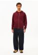 Sweatjacke ARMEDANGELS Iconic Å Saromiaan Velvet Red
