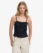 Top SUPERDRY Spitzen-Camisole Eclipse Navy