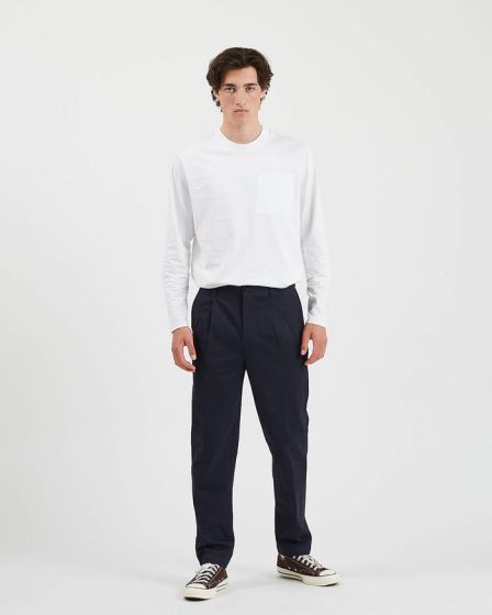 Chinohose MINIMUM Pleat 2.0 Navy Blazer