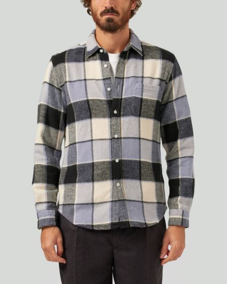 Flanellhemd PORTUGUESE FLANNEL Pastel Blue Check